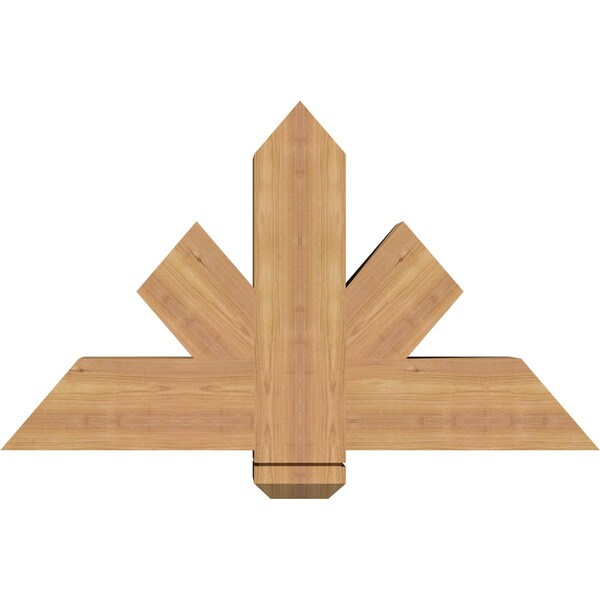 Ekena Millwork Kennewick Timber Gable Bracket, Western Red Cedar, 36"W x 21"H x 5 1/2"D x 5 1/2"F, 14/12 Pitch GBW036X21X0606KEN00SWR - main